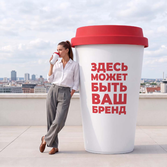 Многоразовый стакан с логотипом бренда